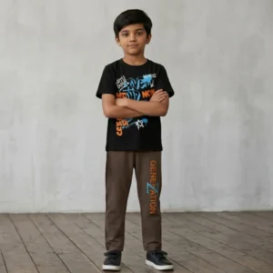 Boys cotton full pant set 2-6 years - now - black - story kids