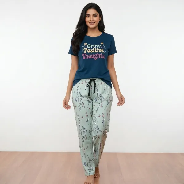 Cotton Pyjama Set tshirt & full pant