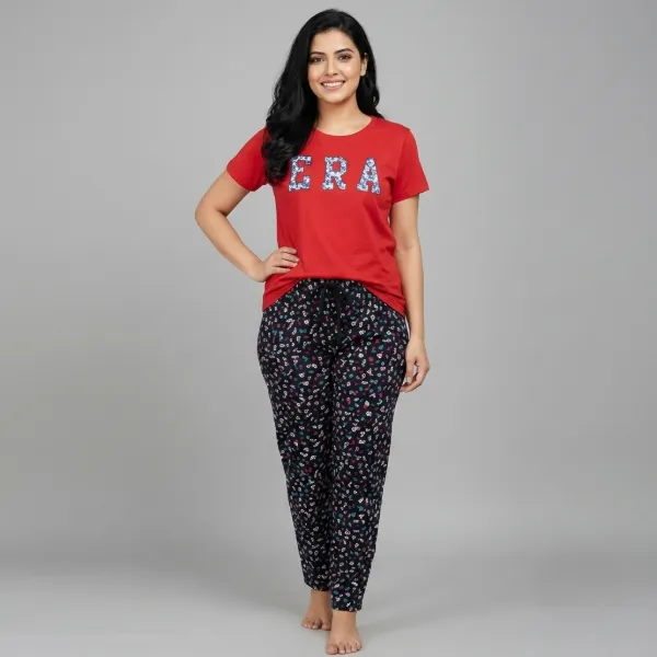 Cotton Pyjama Set tshirt & full pant