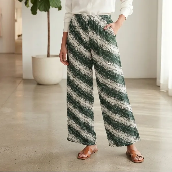 Vietnam soft & stylish diagonal striped palazzo S-XL(free size) - 6 colours available