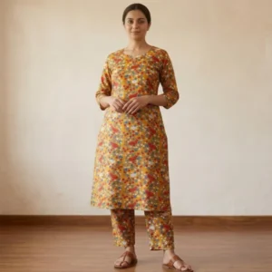 avaasa rayon cord set - side cut kurti and pant