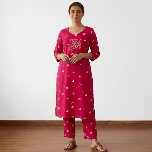 avaasa rayon cord set - side cut kurti and pant