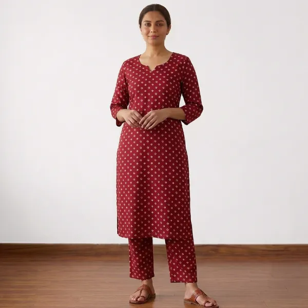 avaasa rayon cord set - side cut kurti and pant