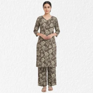 avaasa rayon cord set - side cut kurti and pant