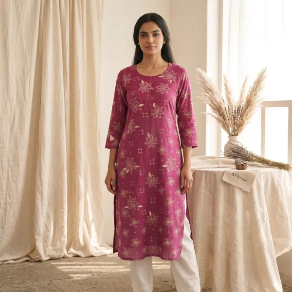 Avaasa Rayon Side Cut Kurti - S-XXL sizes