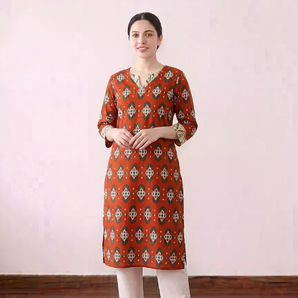 Avaasa Rayon Side Cut Kurti - S-XXL sizes